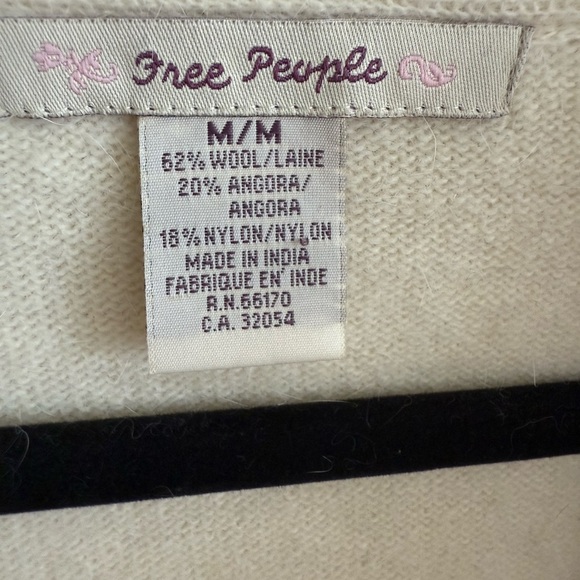 Free People Angora Wool Hooded Cardigan medium - Picture 6 of 6